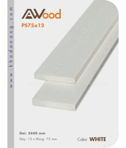 Sàn gỗ Awood PS75x12-white