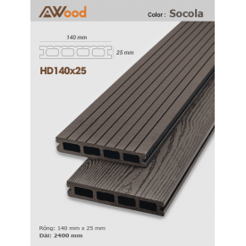 Sàn gỗ AWood HD140x25 Socola