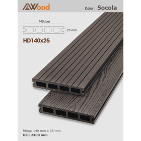 Sàn gỗ AWood HD140x25 Socola