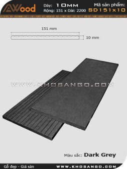 Gỗ nhựa Awood SD151x10-darkgrey