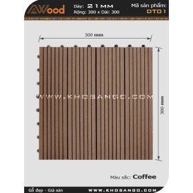 Vỉ gỗ lót sàn AWood DT01-4 Coffee