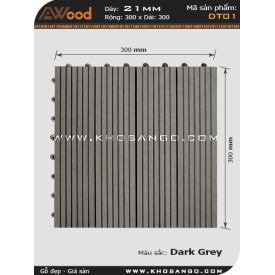 Vỉ gỗ lót sàn AWood DT01-4 Darkgrey