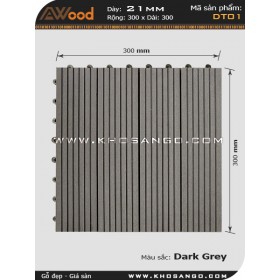 Vỉ gỗ lót sàn AWood DT01-4 Darkgrey