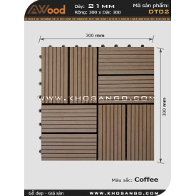 Vỉ gỗ lót sàn Awood DT02_cafe