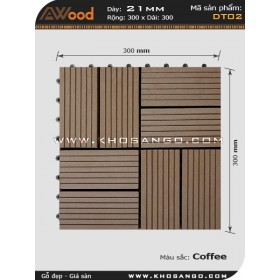 Vỉ gỗ lót sàn Awood DT02_cafe