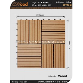 Vỉ gỗ lót sàn Awood DT02_vân gỗ