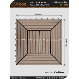Vỉ gỗ lót sàn Awood DT05_cafe