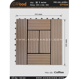 Vỉ gỗ lót sàn Awood DT06_cafe